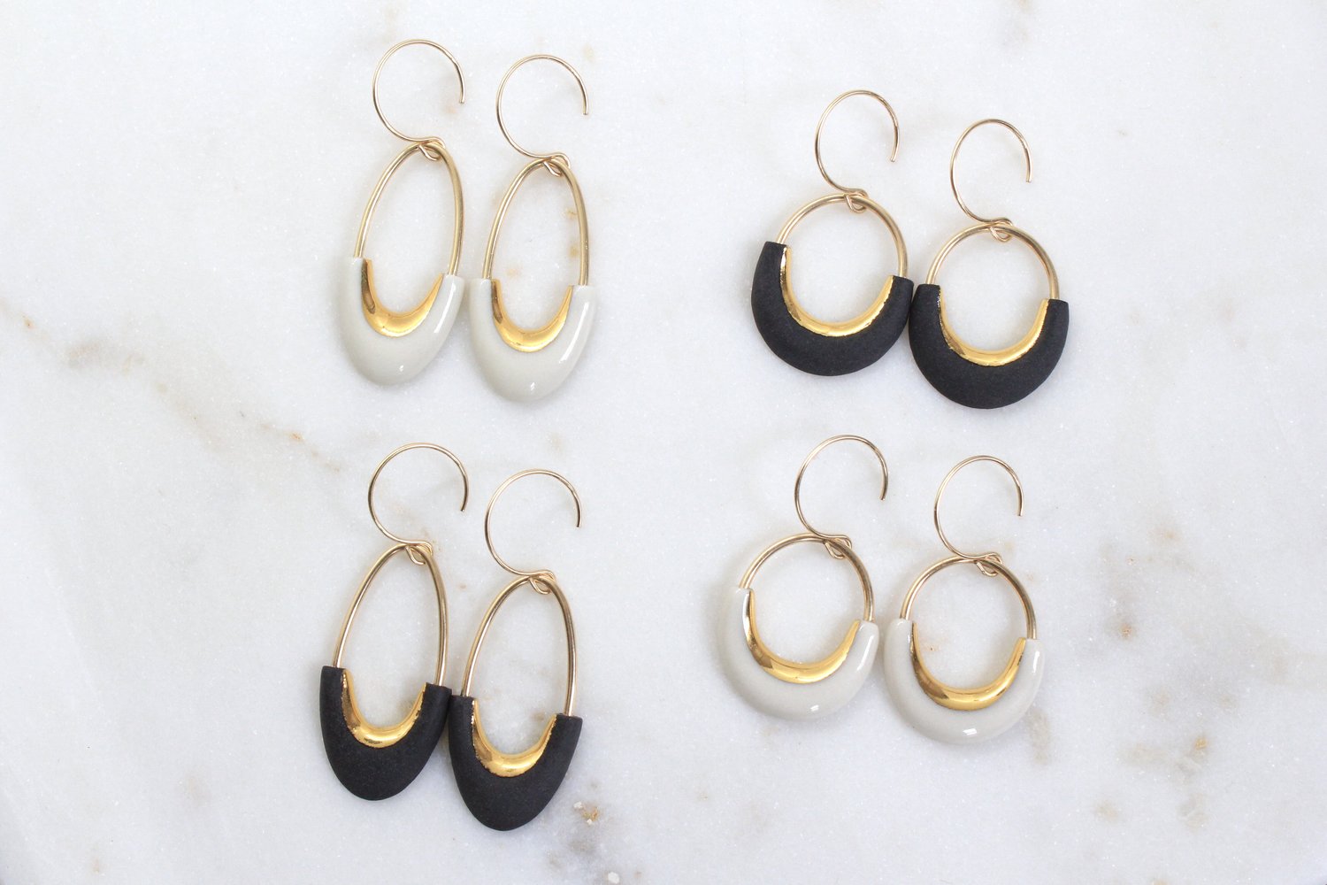 【HYERES LOR】23FW★ Moon 14K Goutte Oval Earrings S Eden Oval Earrings — MIER LUO
